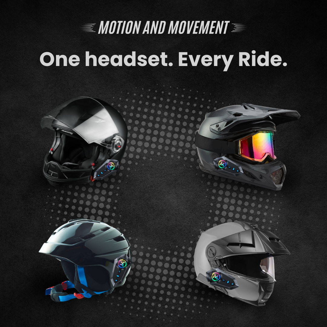 The Motion-1 Helmet Bluetooth Intercom Headset