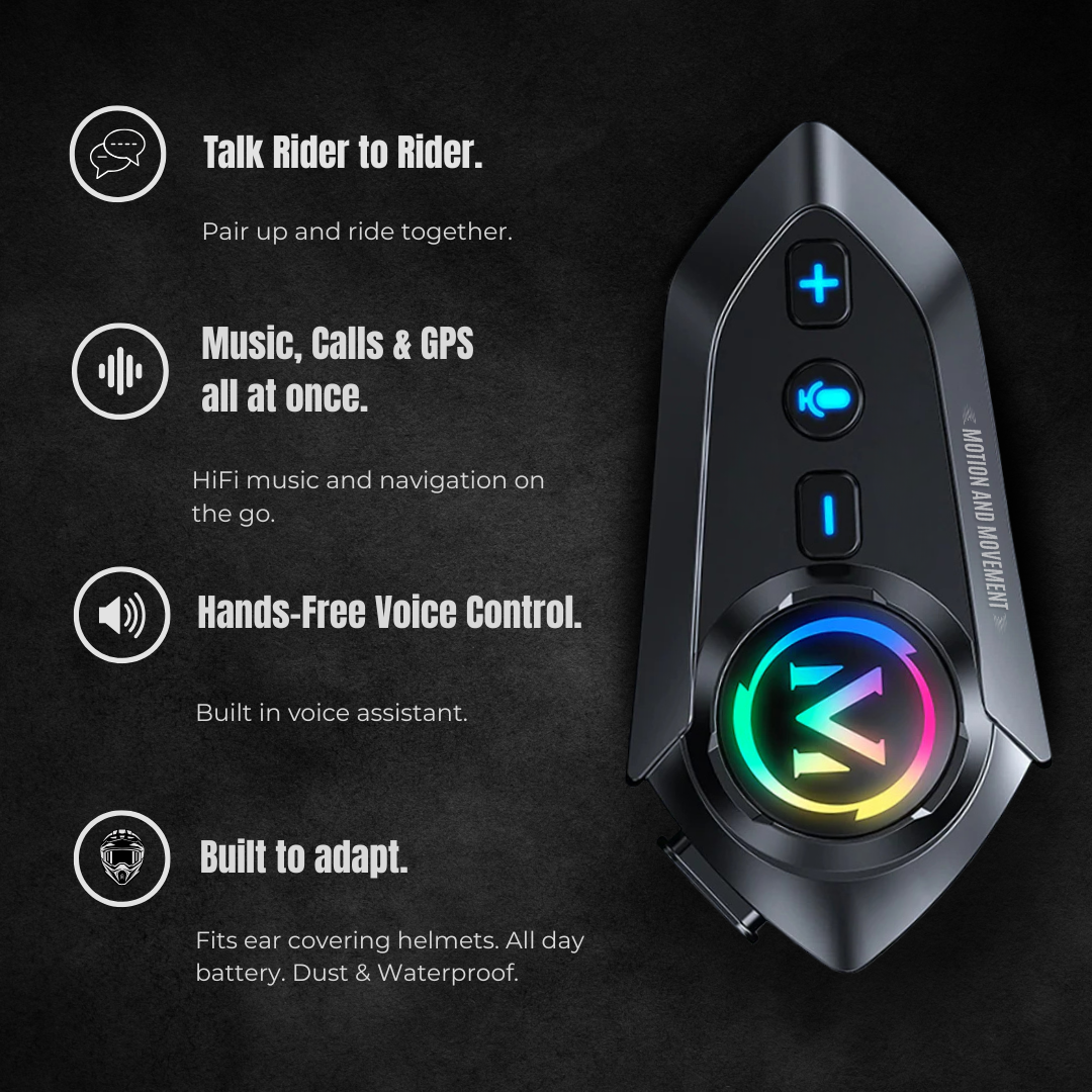 The Motion-1 Helmet Bluetooth Intercom Headset